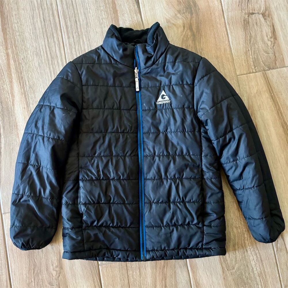 GERRY Boys Puffer Jacket Black Size M 10/12 Winter Quilted Casual Coat